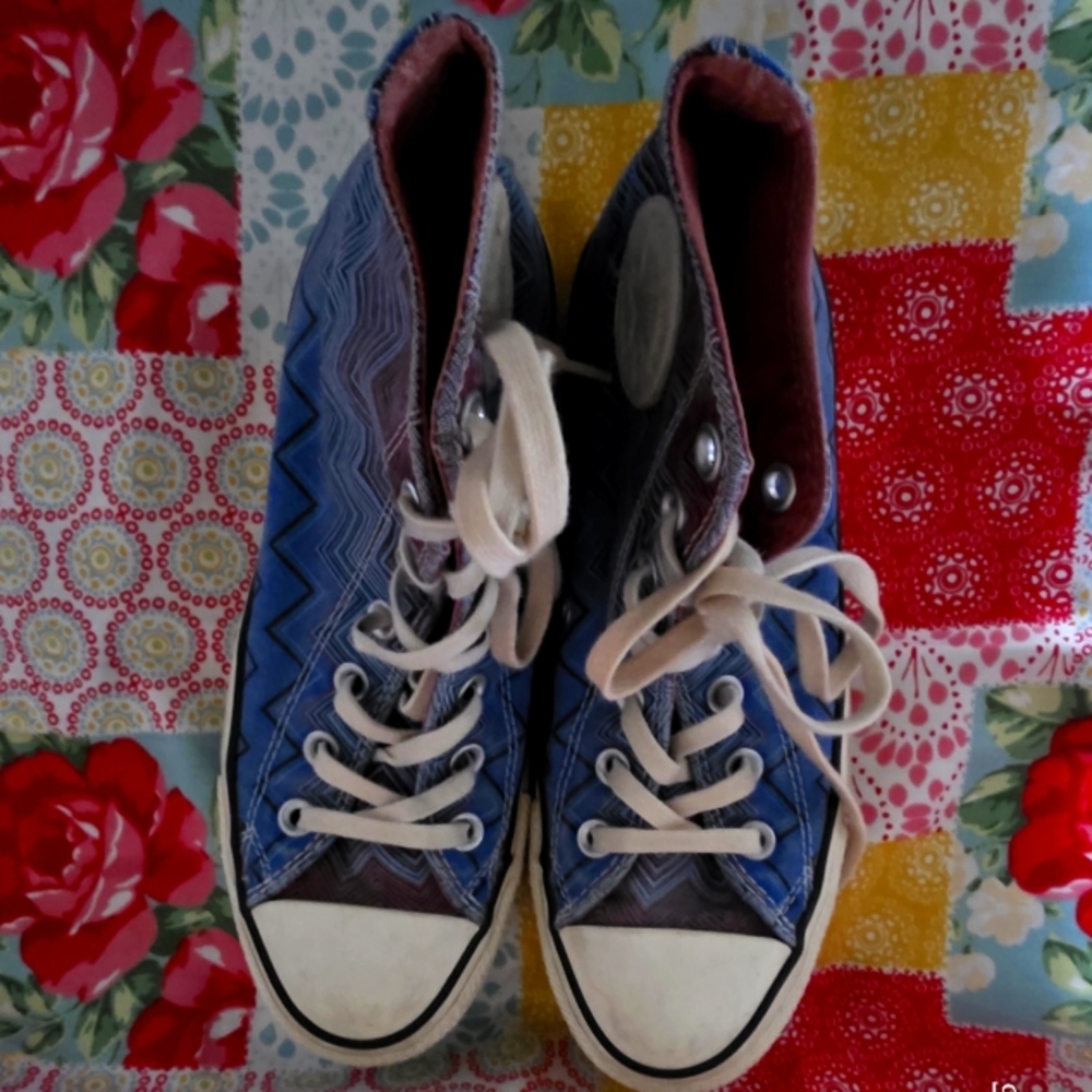 MISSONI CHEVRON CONVERSE HIGH TOPS SIZE 7 USA
